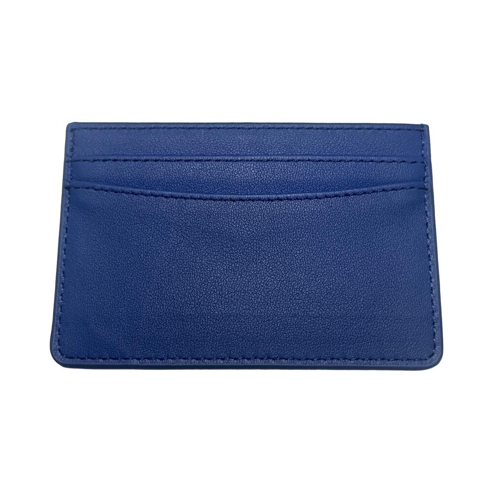 7914 Slim Card Holder, Leather, Multiple Card Slots, 6 Fashion Colors Blue